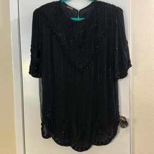 MARK & JOHN ll black sequin top